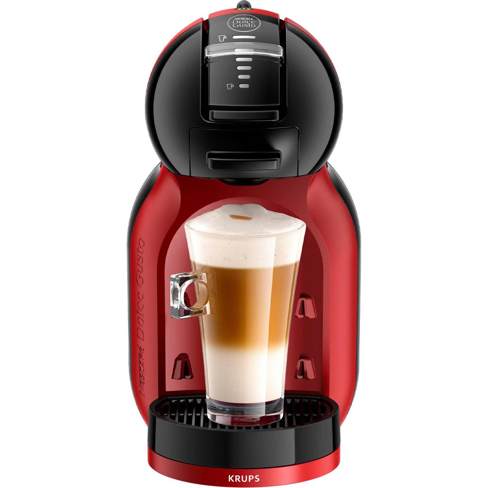 Krups Dolce Gusto Mini KP123H, Macchina da caffè automatica, Nero, Rosso