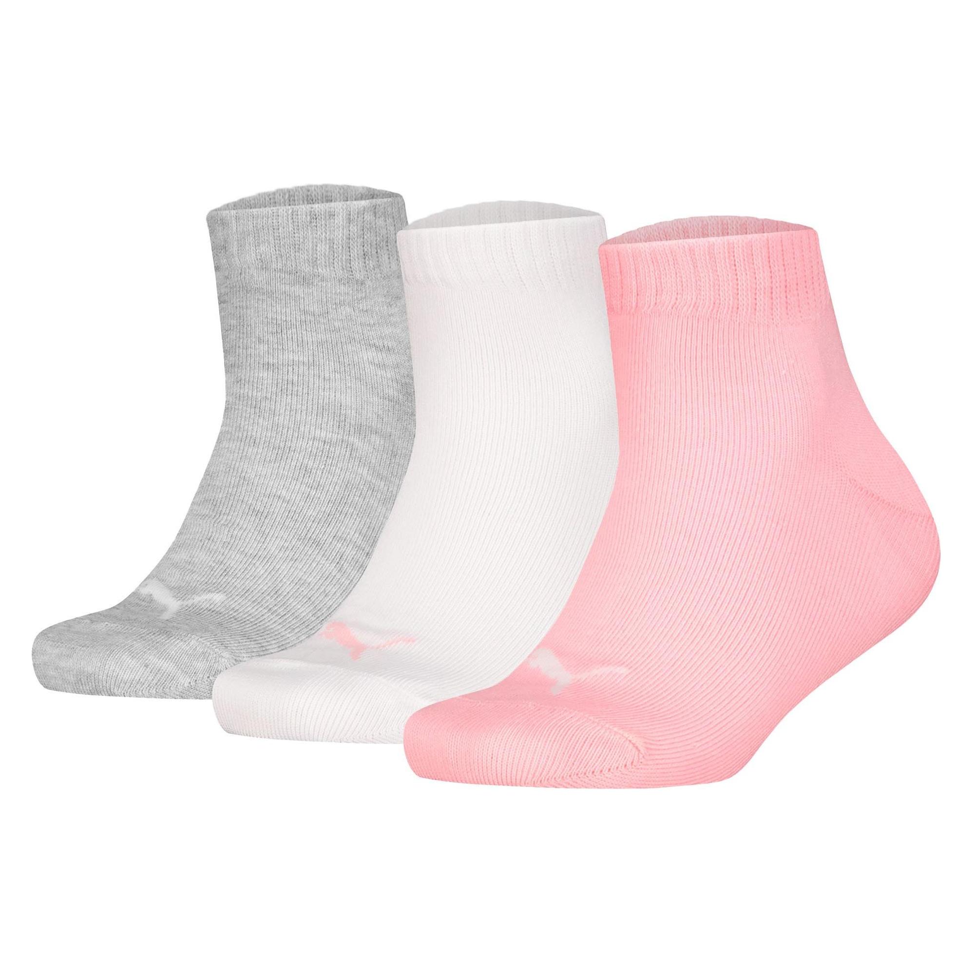 Puma, Mädchen, Socken, Kinder Quarter-Socken, Mehrfarbig, (3er Pack, 35 - 38)
