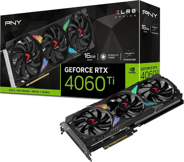 Image du produit PNY Karta graficzna GeForce RTX 4060 Ti 16GB XLR8 Verto Epic-x RGB Triple Fan DLSS 3 (16 Go)