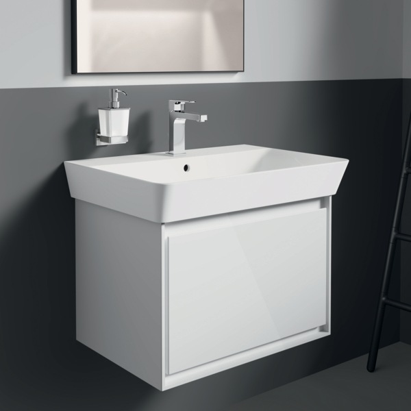 Immagine prodotto Ideal Standard IDS mobile lavabo CONNECT AIR 585mm f Cube Air 650mm bianco lucido / bianco ma (58 x 41 x 40 cm)