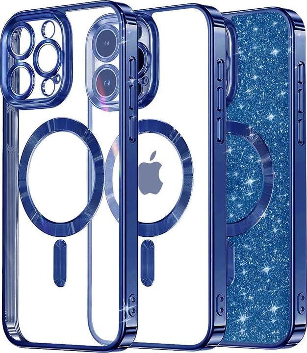 Actual product image Techsuit - Luxury Glitter MagSafe - iPhone 13 Pro - Deep Blue (Apple iPhone 13 Pro)