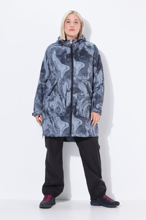 Produktbild Ulla Popken Regenmantel, wasserdicht, A-Linie, Seiten-Zipper, Kapuze (58)