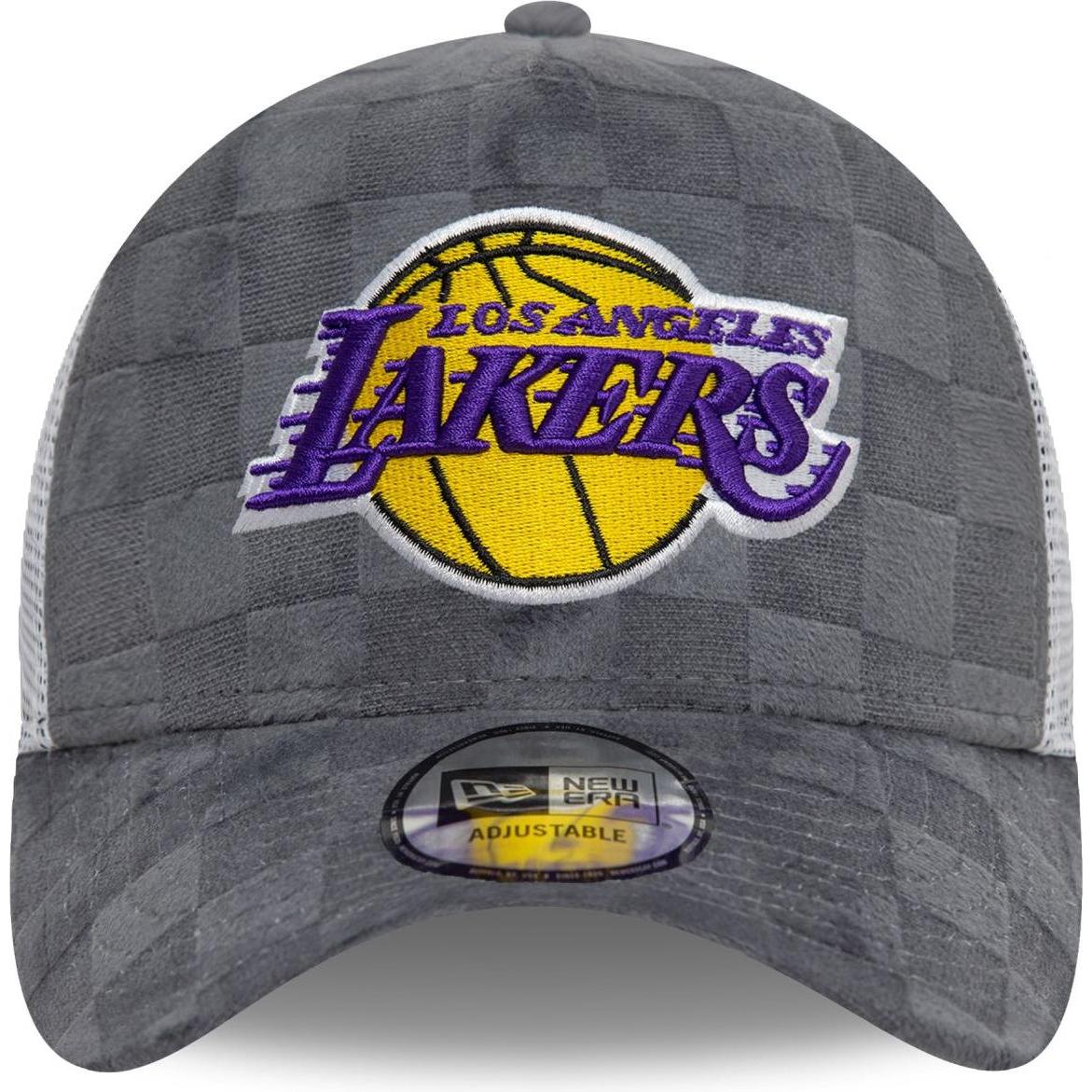 Thumbnail - New Era, Herren, Cap, A-Frame Trucker Cap - CHECK Los Angeles Lakers, Grau, (One Size)