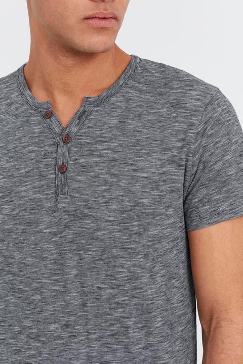 Immagine prodotto Solid Sigos T-Shirt A Maniche Corte Maglietta Da Uomo Con Collo Grandad In Cotone 100% (M)