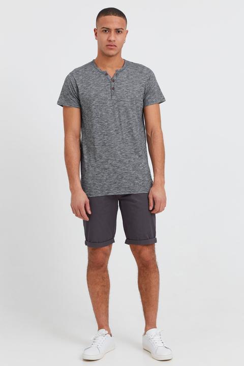 Immagine prodotto Solid Sigos T-Shirt A Maniche Corte Maglietta Da Uomo Con Collo Grandad In Cotone 100% (M)