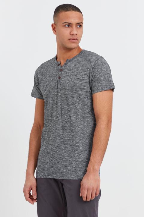 Immagine prodotto Solid Sigos T-Shirt A Maniche Corte Maglietta Da Uomo Con Collo Grandad In Cotone 100% (M)