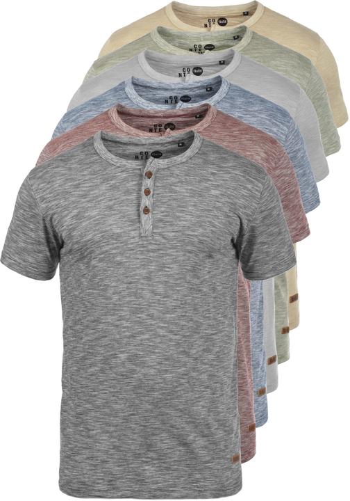 Immagine prodotto Solid Sigos T-Shirt A Maniche Corte Maglietta Da Uomo Con Collo Grandad In Cotone 100% (M)