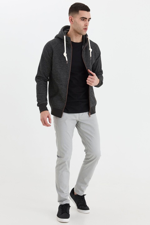 Actual product image Solid Vitu Zip-Hoodie Men's Jacket (S)