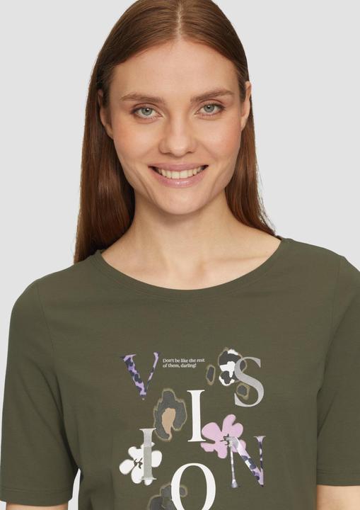 Produktbild S.Oliver T-Shirt Elastisches T-Shirt mit Frontprint (36)