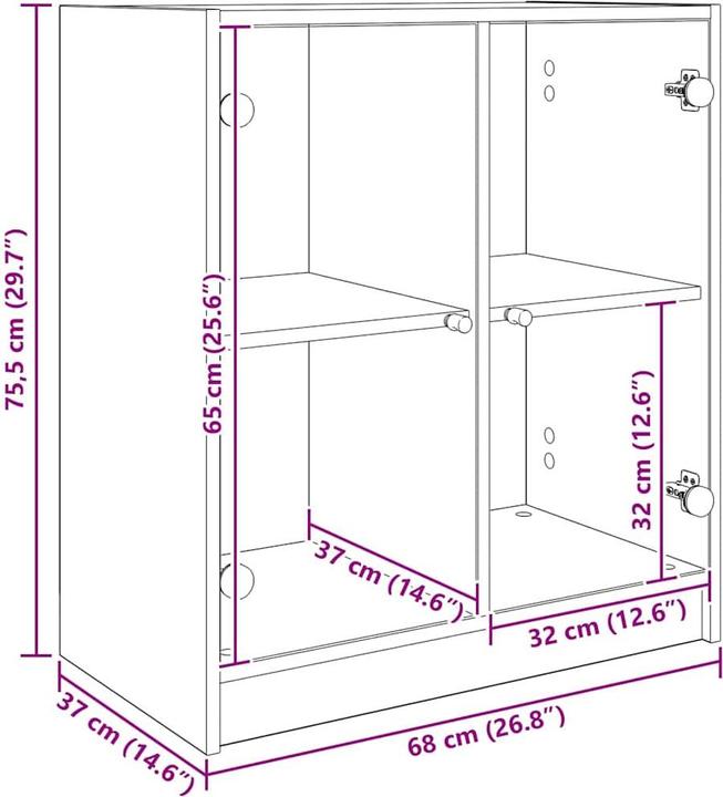 Image du produit vidaXL Seitenschrank (37 x 68 x 75.50 cm)