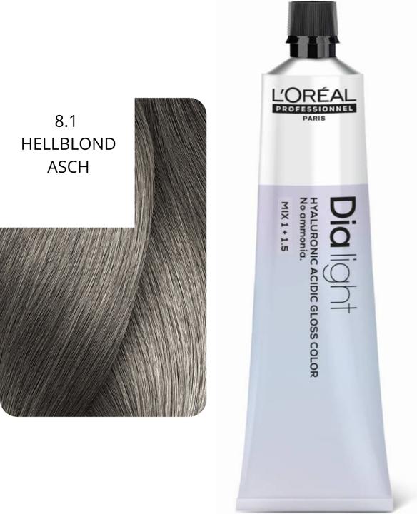 Image du produit L'Oréal Professionnel L'Oral Professionnel Dialight 81 Light Ash Blonde 60ml (8,1 Cendres blondes claires)