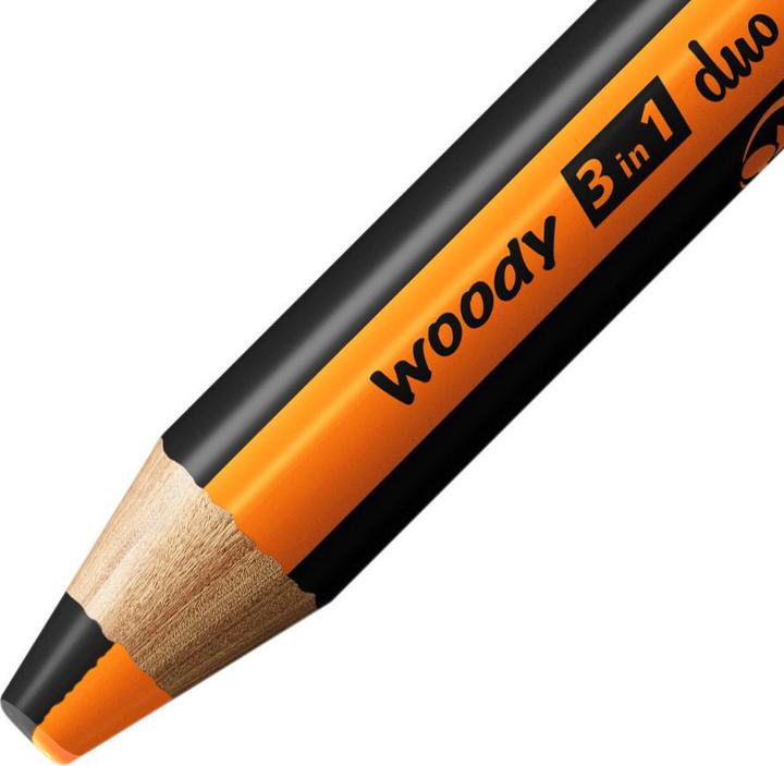 Actual product image STABILO woody 3 in 1 duo (Black, Orange, 5 x)