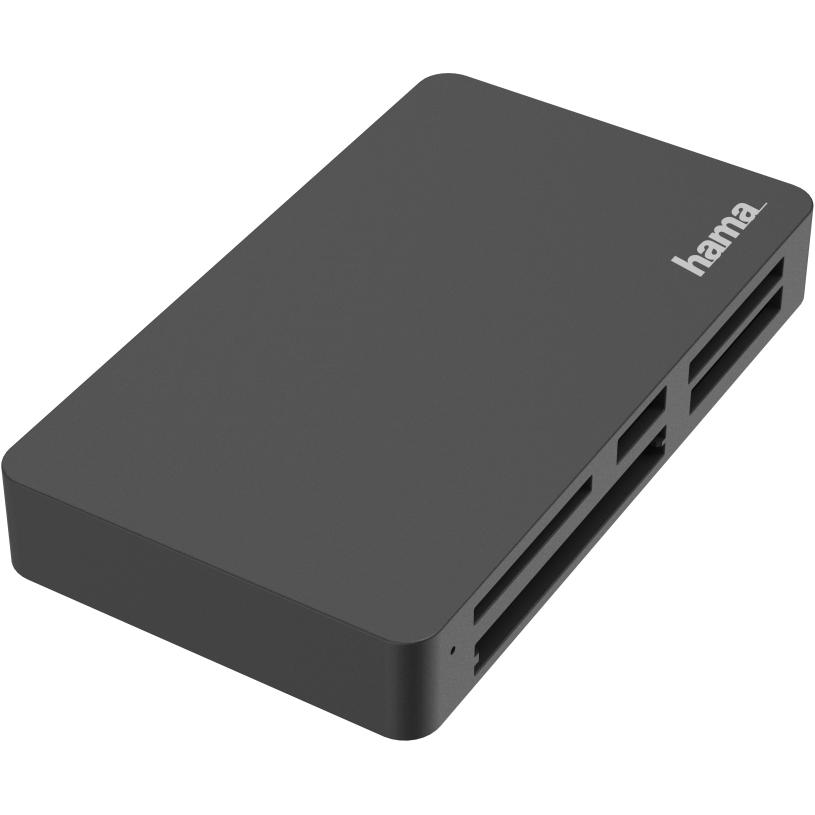 Hama All in One (USB 3.0 Standard-A Stecker), Speicherkartenlesegerät, Schwarz