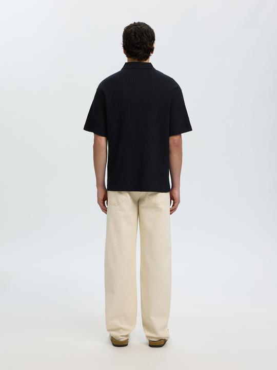 Produktbild Selected Geripptes Relaxed Fit Poloshirt (S)