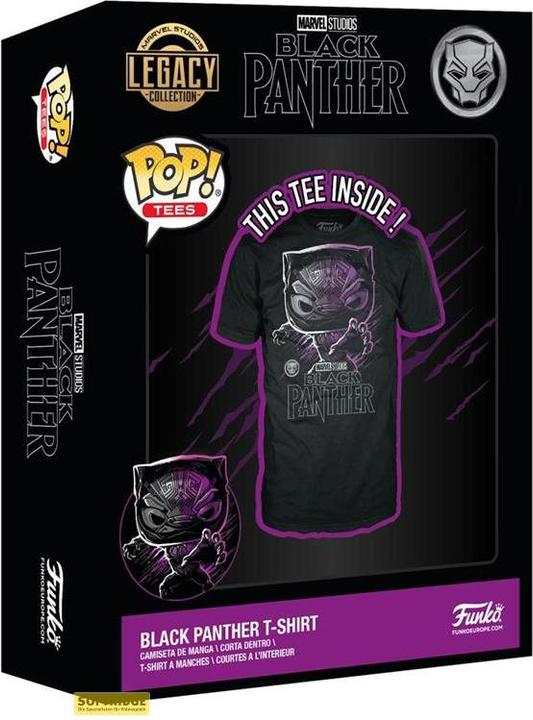 Actual product image Funko Marvel Boxed Tee T-Shirt Black Panther (S) (S)