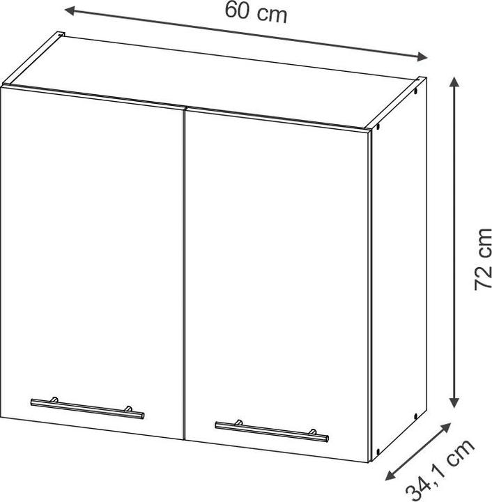 Actual product image Vicco Hängeschrank Fame-Line (60 x 34.10 x 72 cm)