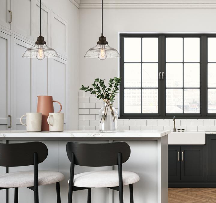 Actual product image Westinghouse Pendant Light Iron Hill Bronze / Antique Glass (E27)