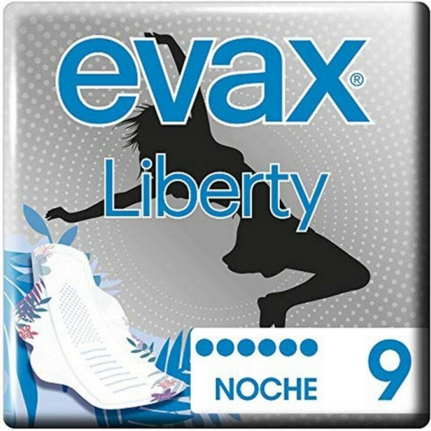 Evax , Assorbenti, Liberty Compresas Noche Alas 9 Uds (9X)