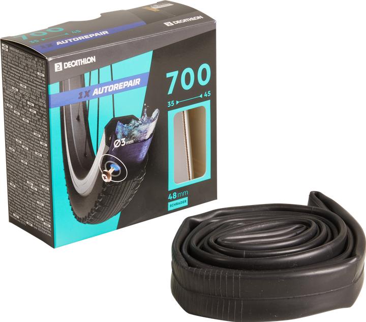 Image du produit Decathlon Chambre à air 700 Ã- 35/45 autoréparante valve Schrader (Presta (SV), 28")
