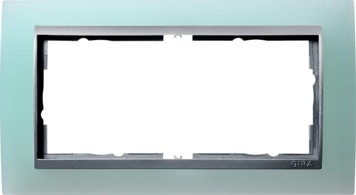 Actual product image Gira Cover frame 2f o.M. intermediate r. F Alu 100251