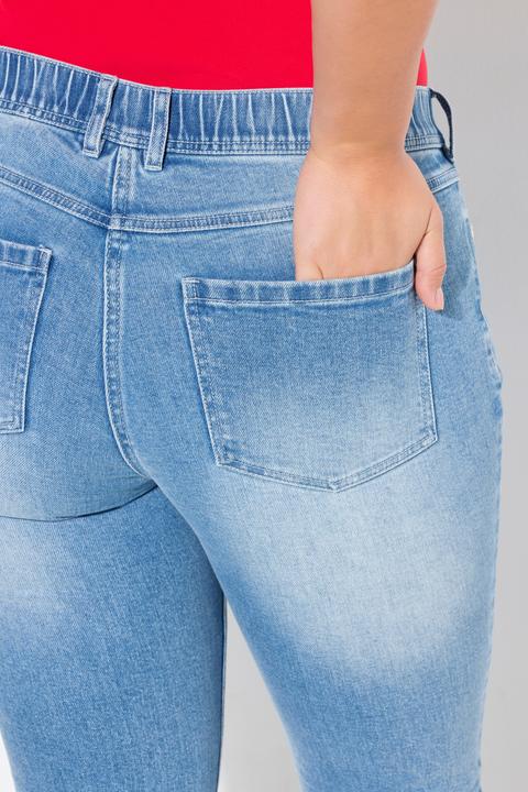 Produktbild Ulla Popken Jeans Sarah, Fransensaum, schmales Bein, knöchellang (46)