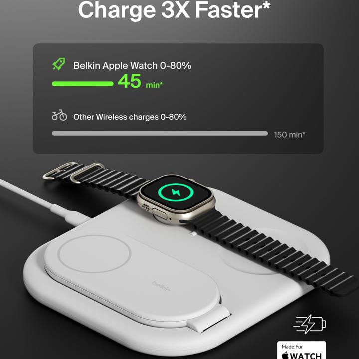 Produktbild Belkin BoostCharge 3-in-1 Qi2 Ladestation (15 W)