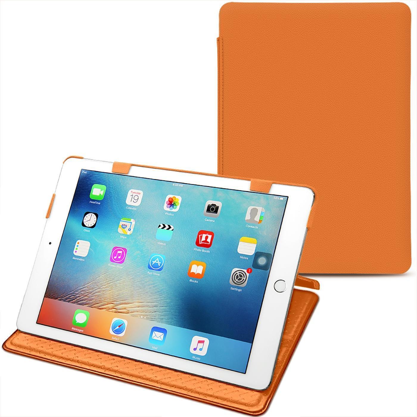 Noreve Lederschutzhülle horizontal (iPad Pro 9.7 2016 (1. Gen)), Tablet Hülle, Orange