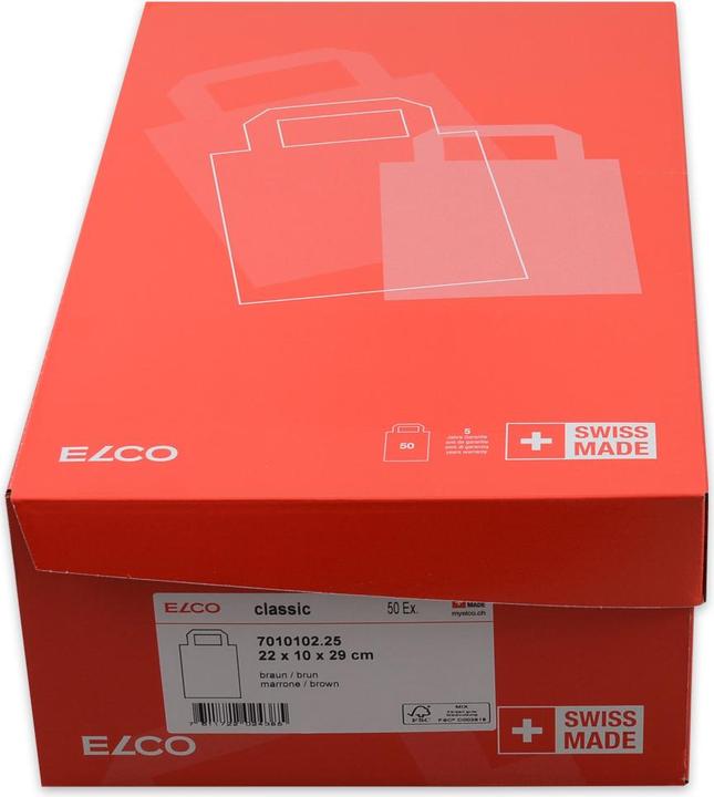 Produktbild Elco Papiertragetaschen mit Flachhenkel (Geschenktüte, 50 x)