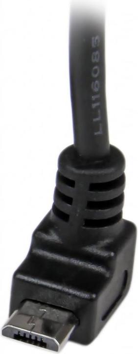 Produktbild StarTech 1m USB 2.0 A auf Micro B Kabel aufwärtsgewinkelt - Schwarz - USB A / Micro B Datenkabel / Anschlu... (1 m, USB 2.0)