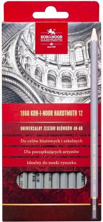 Produktbild Koh-i-Noor Set mit 1860 Graphitstiften, 12-tlg (4h, 6B, F, H, HB, 12x)