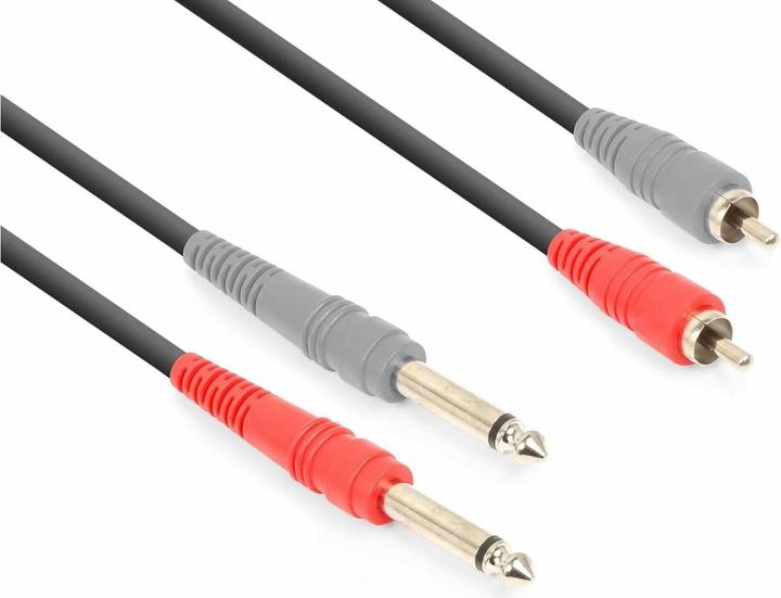 Vonyx CX324-3 jack 6,3 mm - cinch 3 m (3 m, Jack 6,3 mm, Cinch)