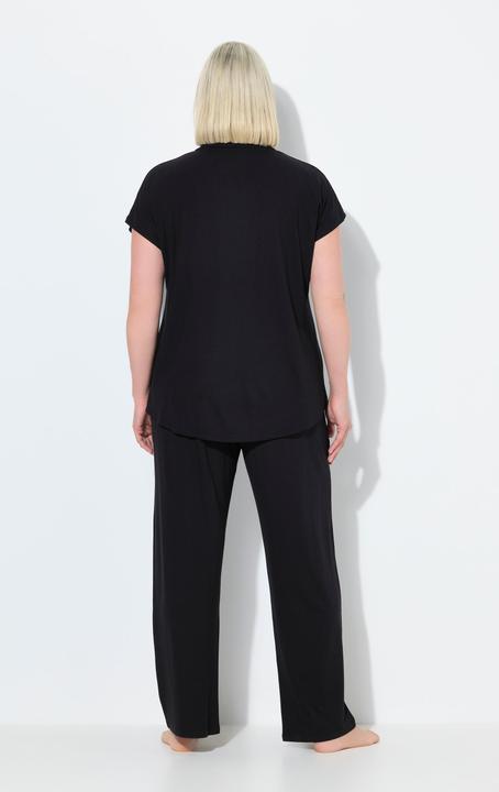 Produktbild Ulla Popken Pyjama, oversized, Zweiteiler, Hemdkragen, Halbarm (42, 44)