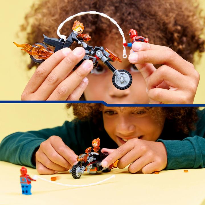 Produktbild LEGO Super Heroes Spider-Man vs. Ghost Rider auf seinem Motorrad (76335, LEGO Marvel)