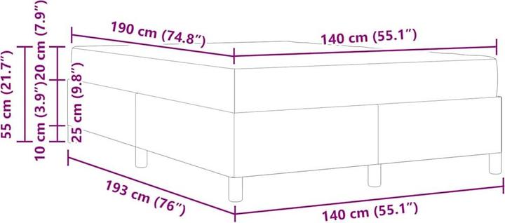 Image du produit vidaXL Cadre de lit (140 x 190 cm)