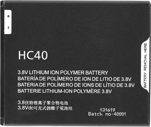 Actual product image OEM Motorola HC40 battery for Motorola Moto C