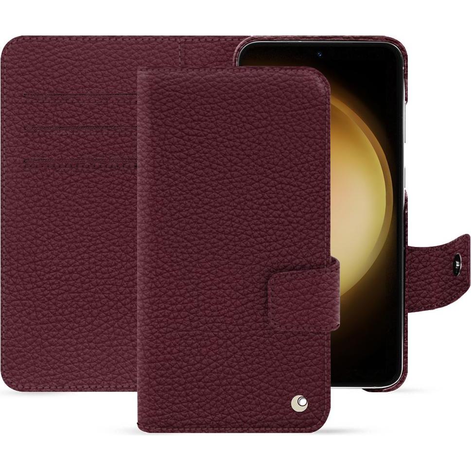 Noreve Lederschutzhülle Samsung Galaxy S23+ (Samsung Galaxy S23+), Smartphone Hülle, Violett