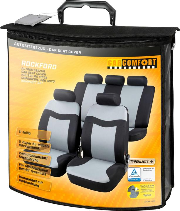 Produktbild CarComfort Autositzbezug Rockford Komplettset grau