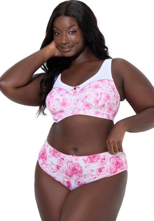 Produktbild Ulla Popken Midislips, 5er-Pack, Rosen/einfarbig (60, 5er Pack)