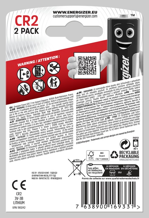 Produktbild Energizer CR2 Lithium Photo (2 Stk., CR2, 800 mAh)