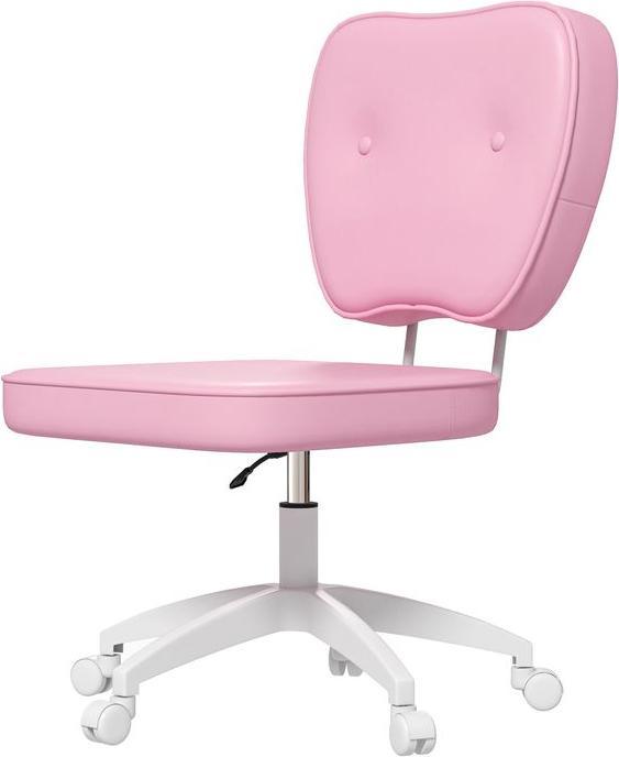 Image du produit Swisshandel24 Chaise de bureau, jusqu'à 120kg, similicuir, rose (42 - 52 cm)
