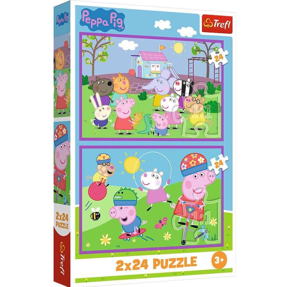Trefl Multicolore Puzzle 2 X 24 – Peppa Pig (24 Pezzi)
