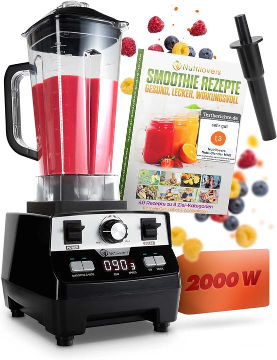 Image du produit Nutrilovers Hochleistungsmixer mit digitalem Timer (2000 W)