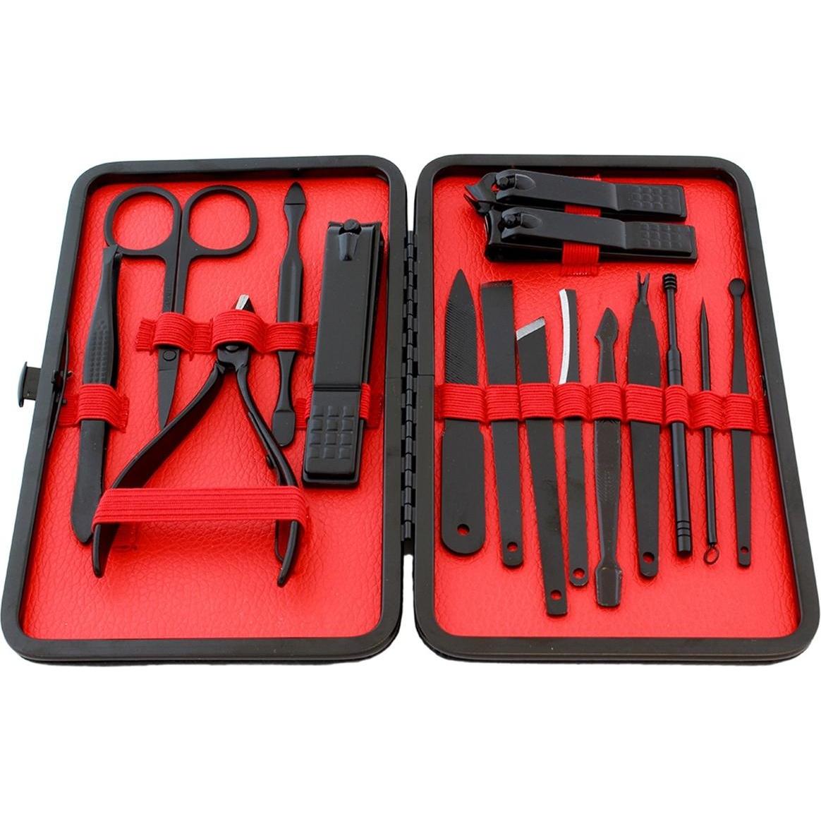 TopShine, Nagelpflegegerät, Rotes Maniküre-Set 16-teilig