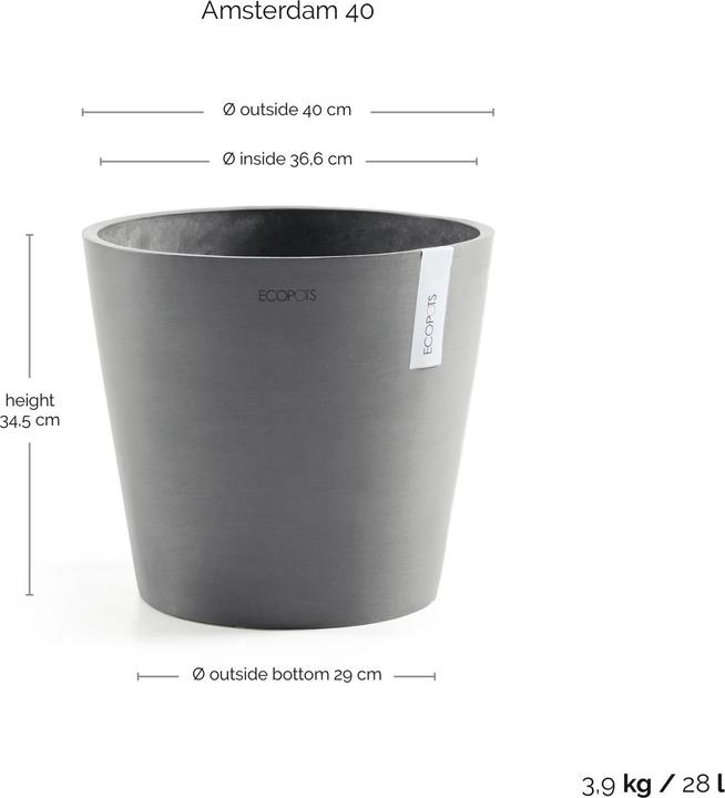Actual product image Ecopots Amsterdam (40 cm)