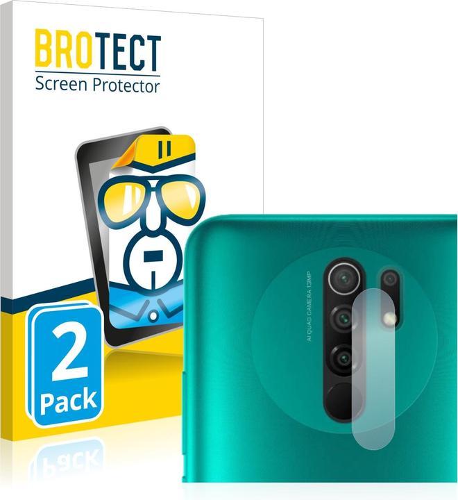 Produktbild BROTECT Schutzfolie Displayschutz Displayschutzfolie Folie Klar Transparent (2 Stück, Xiaomi Redmi 9)
