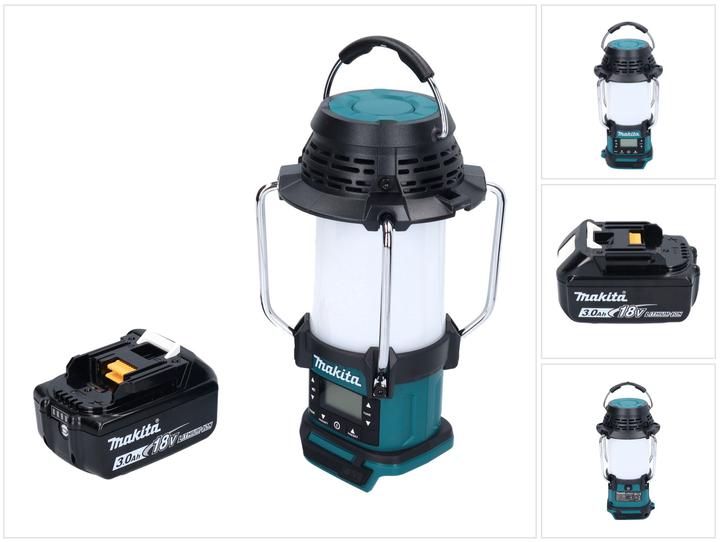 Produktbild Makita DMR 055 F1 Akku Radio 18 V FM mit Laterne 360° Taschenlampe + 1x Akku 3,0 Ah - ohne (FM, AM)