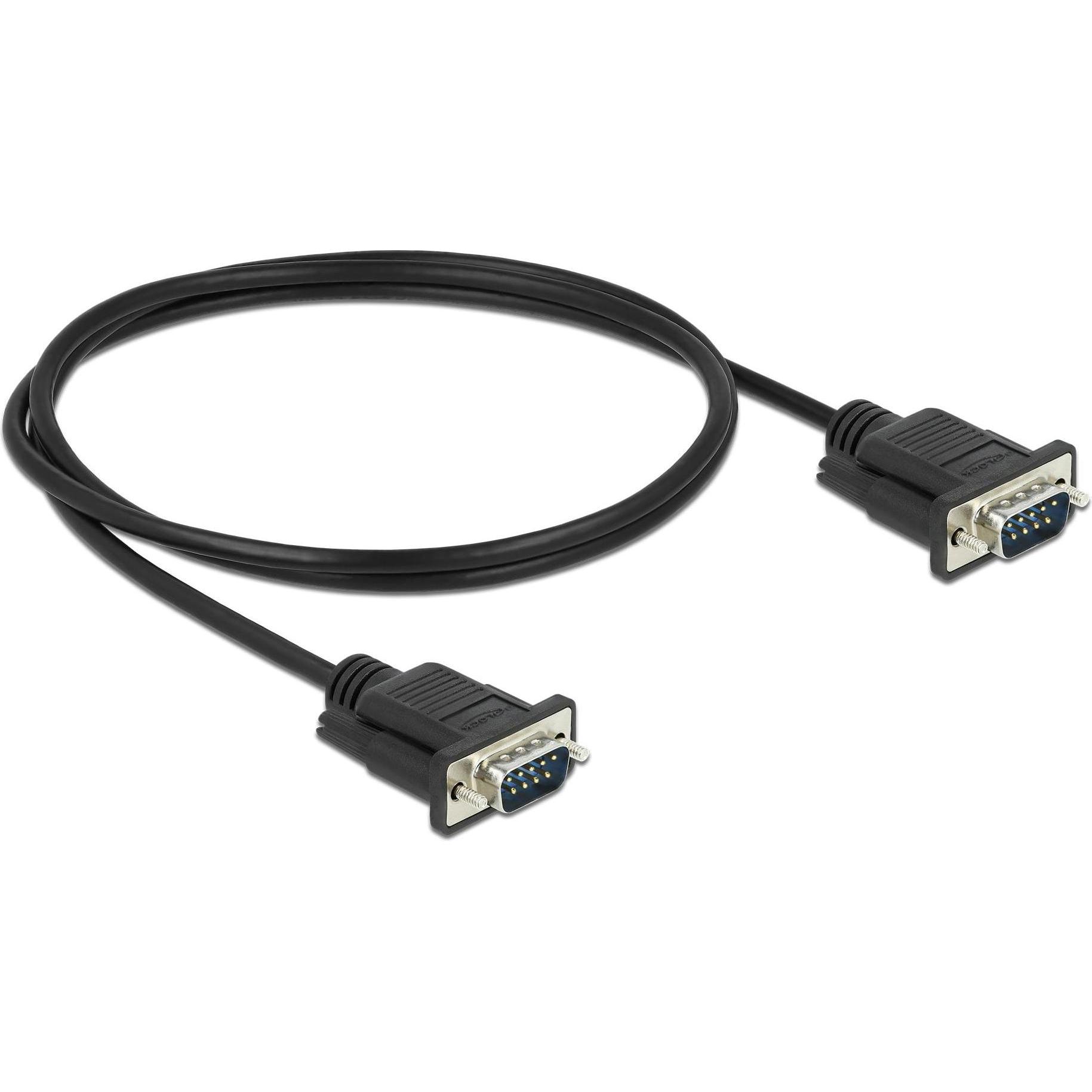 Thumbnail - Delock Anschlusskabel RS-232 DB9, m-m 1 m (1 m, Industriekabel), Schnittstellenkabel