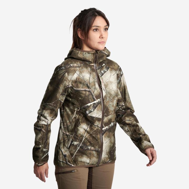 Solognac Jagdjacke Regenjacke 500 Damen geräuscharm Camouflage (34)