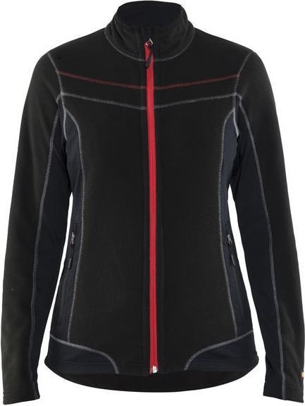 Produktbild Blakläder Damen Microfleece Jacke Modell 4924.1010 schwarz/rot (L)