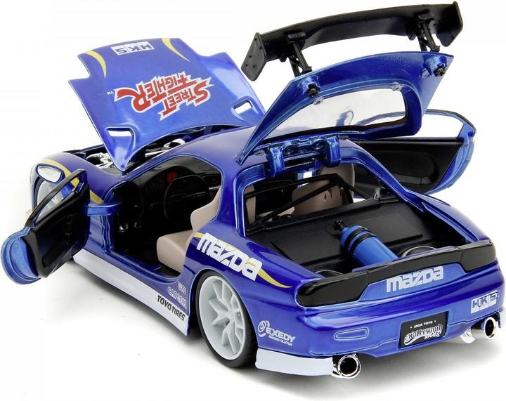 Actual product image Jada Street Fighter 1993 Mazda RX7 1:24